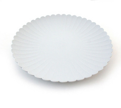 Simple Gray And White Frosted Chrysanthemum Dinner Plate - Mubimart -  