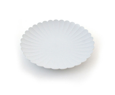 Simple Gray And White Frosted Chrysanthemum Dinner Plate - Mubimart - Plates 