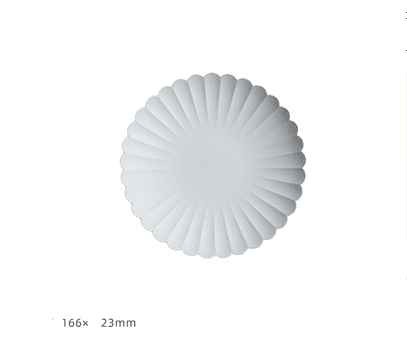 Simple Gray And White Frosted Chrysanthemum Dinner Plate - Mubimart
