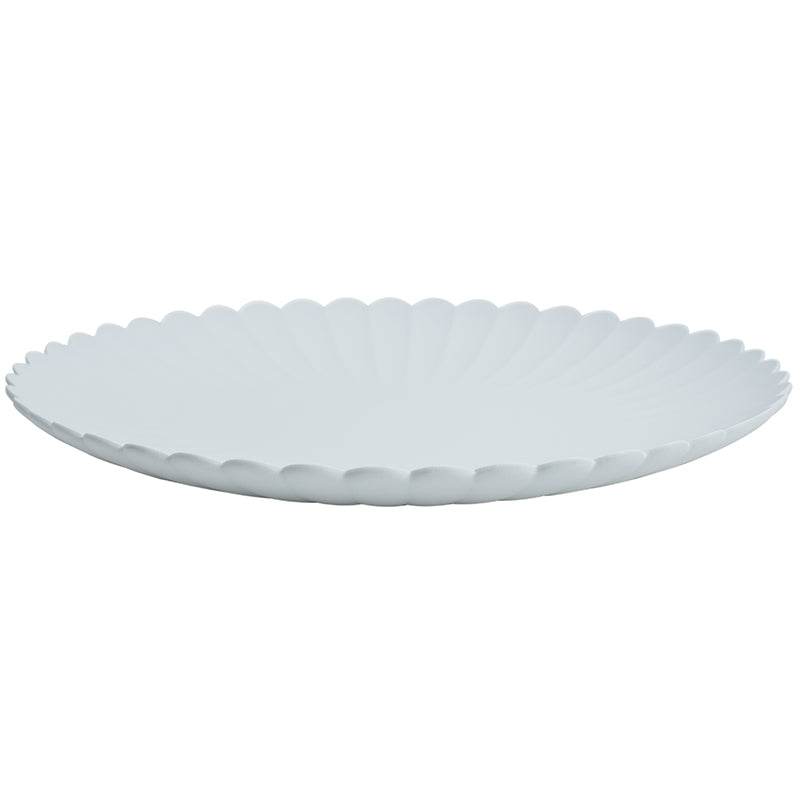 Simple Gray And White Frosted Chrysanthemum Dinner Plate - Mubimart