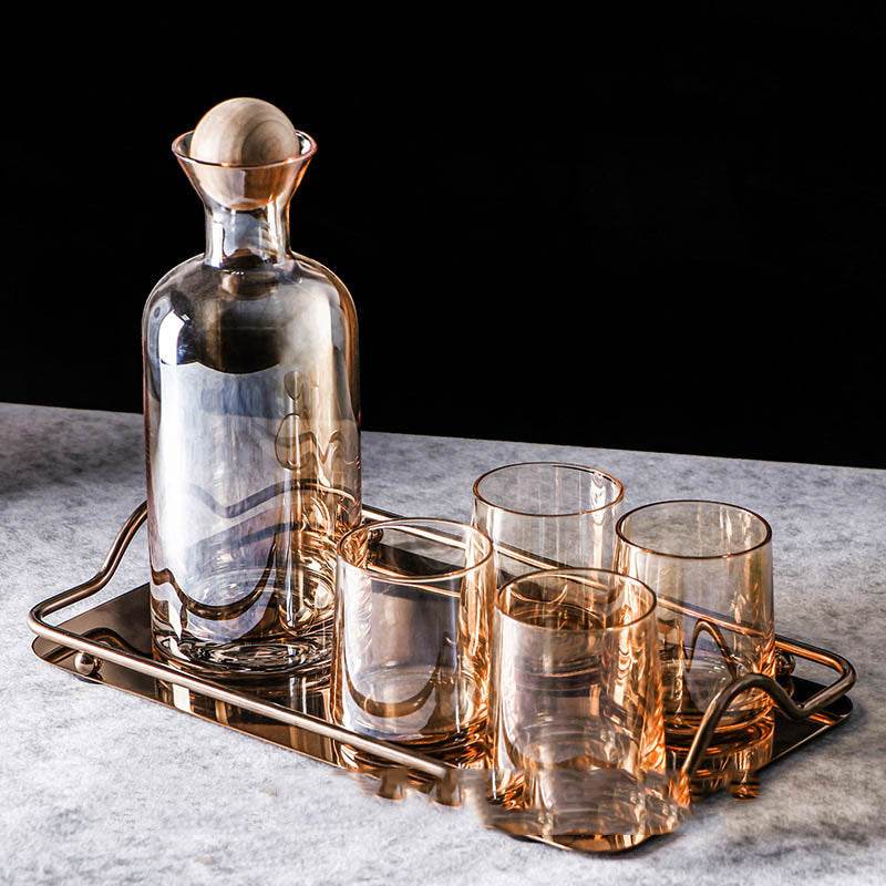 Simple Home Glass Colorful Whiskey Glass - Mubimart