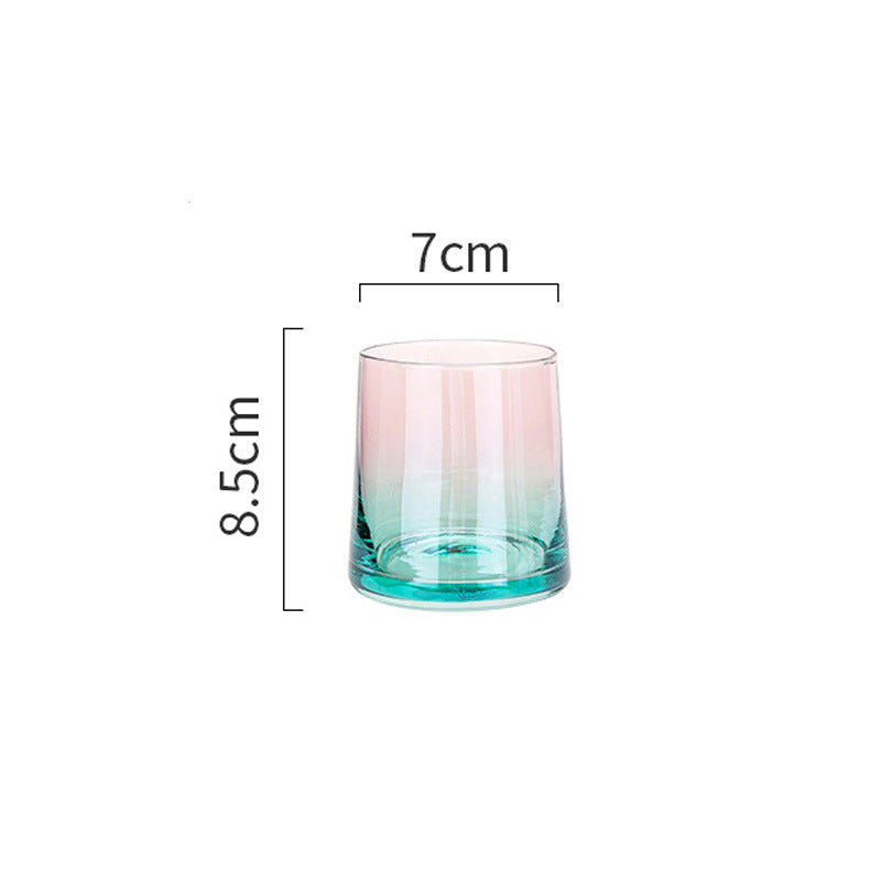 Simple Home Glass Colorful Whiskey Glass - Mubimart -  