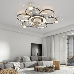 Simple, Modern And Creative Nordic Household Intelligent Ceiling Fan Lamp - Mubimart - Ceiling Fans 