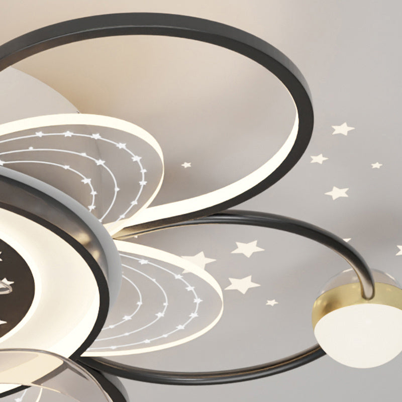 Simple, Modern And Creative Nordic Household Intelligent Ceiling Fan Lamp - Mubimart -  