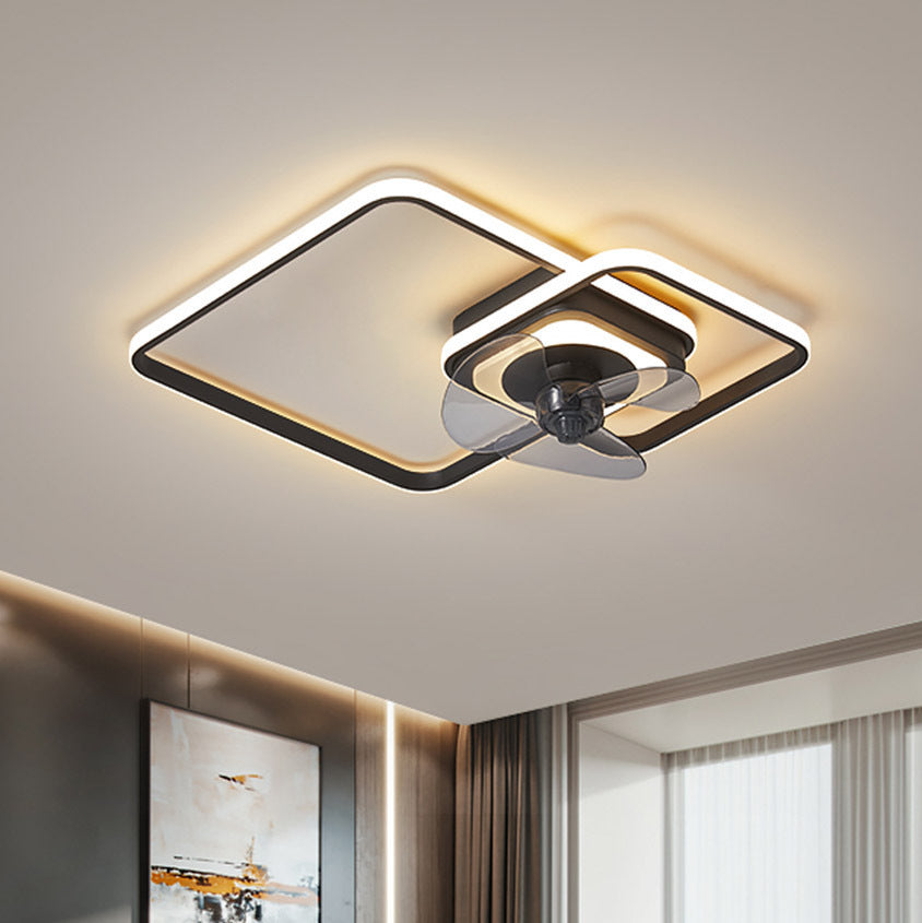 Simple Modern Bedroom Ceiling Fan Lamp - Mubimart - Ceiling Fans 