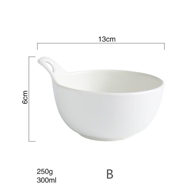 Simple Rice Bowl Baked Bowl Small Soup Bowl Dessert Breakfast Bowl - Mubimart -  