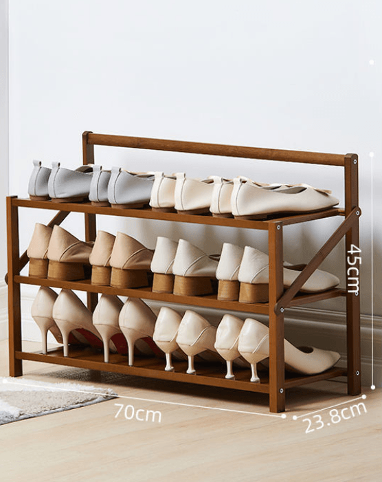 Simple Shoe Rack Solid At Home Entrance - Mubimart