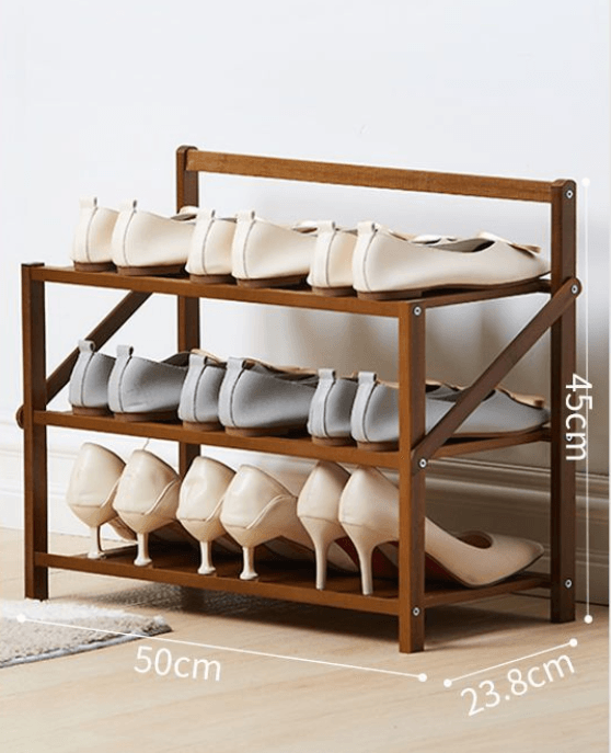 Simple Shoe Rack Solid At Home Entrance - Mubimart
