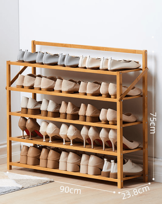 Simple Shoe Rack Solid At Home Entrance - Mubimart