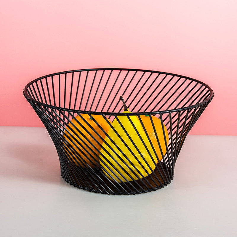 Simple Wrought Iron Fruit Basket - Mubimart - Metal basket 