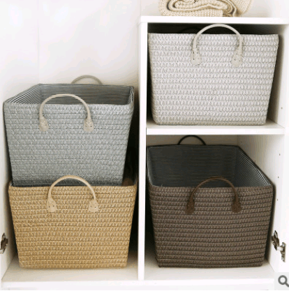 Simple hamper storage basket storage basket finishing basket large size clothes basket toy basket - Mubimart
