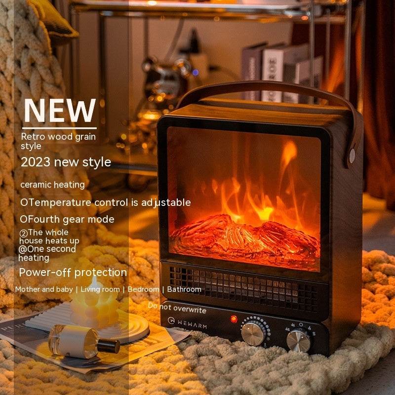 Simulated Flame Vertical Small Heater - Mubimart