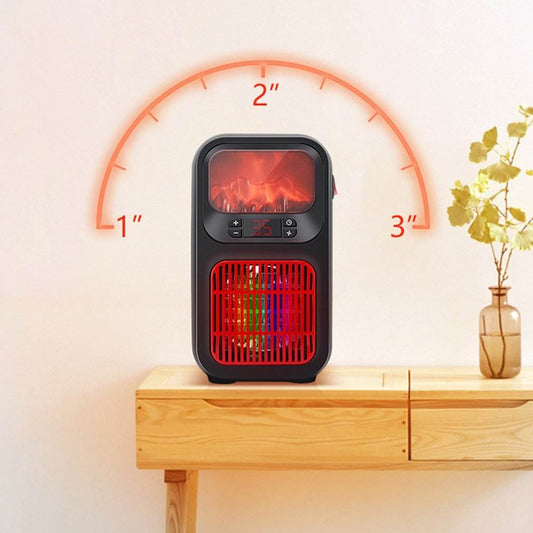 Simulation Flame Heater Mini Heater Compact Portable Hot Air - Mubimart