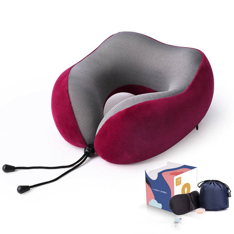 Slow Rebound Memory Foam Pillow Travel U-Shaped Pillow - Mubimart