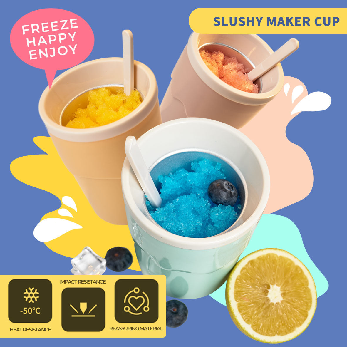 Slushy Cup Ice Cream Summer Popsicle Maker Children Selfmade Milk Shake Maker Cooling Cup Product Household - Mubimart - Ice Cream Makers 