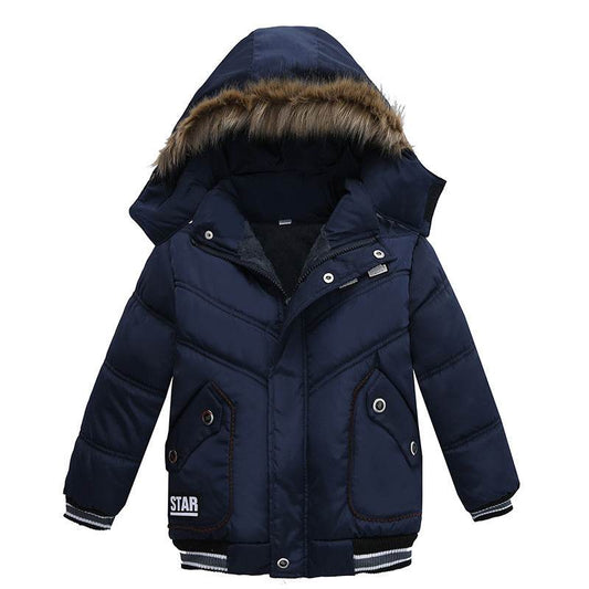 Small And Medium-Sized Boys Cotton-Padded Jackets - Mubimart