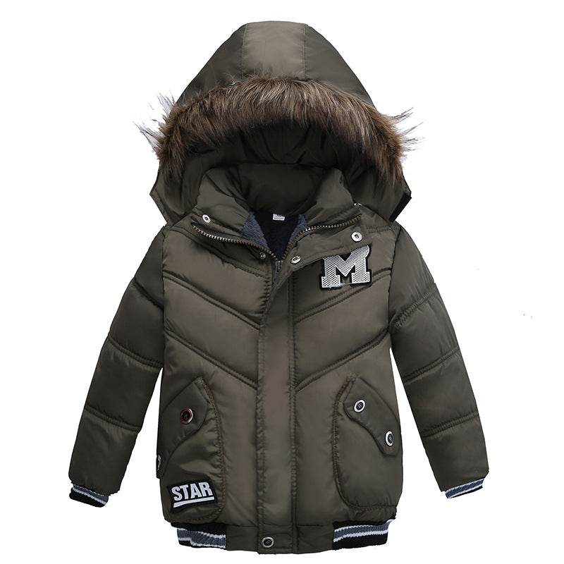 Small And Medium-Sized Boys Cotton-Padded Jackets - Mubimart