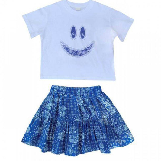 Small And Mediumsized Children's Summer Girl Baby Skirt Net Red Two Piece Set - Mubimart