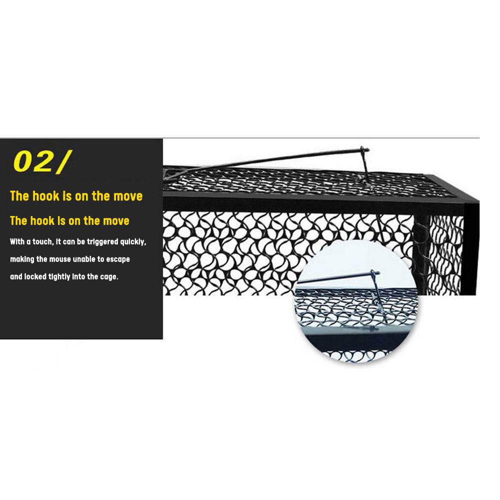 Small Black Cage Home Mouse Trap Mousetrap - Mubimart