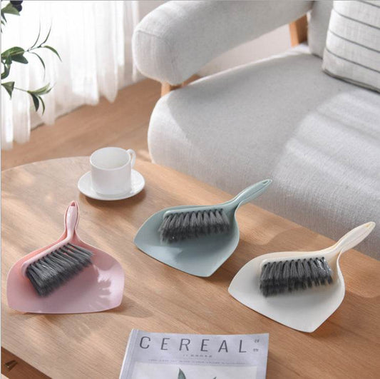 Small Broom Dustpan Suit Desktop Cleaning Plastic - Mubimart