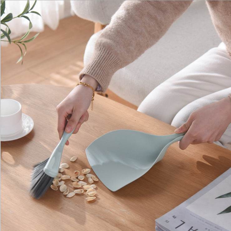 Small Broom Dustpan Suit Desktop Cleaning Plastic - Mubimart