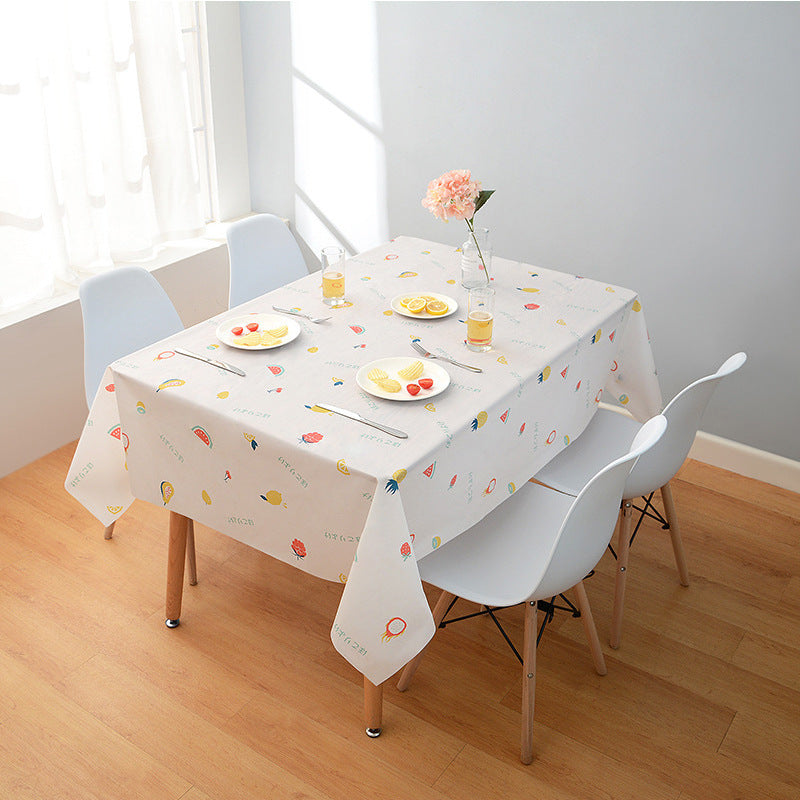 Small Fresh Tablecloth Waterproof, Oil-proof And Scald-proof Disposable Tablecloth Mubimart