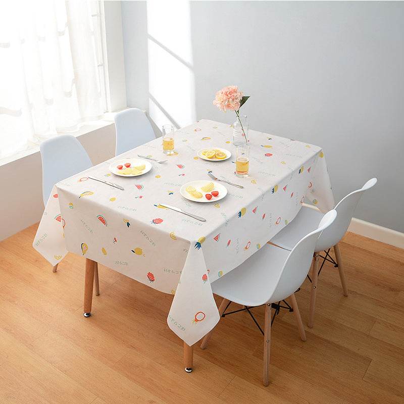 Small Fresh Tablecloth Waterproof, Oil-proof And Scald-proof Disposable Tablecloth - Mubimart