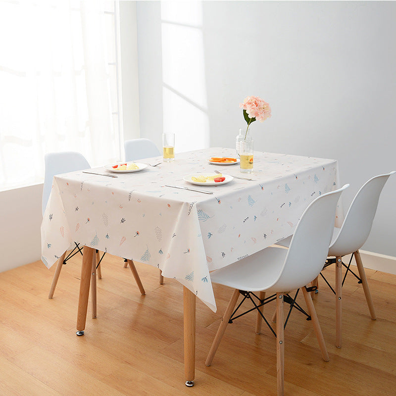 Small Fresh Tablecloth Waterproof, Oil-proof And Scald-proof Disposable Tablecloth Mubimart