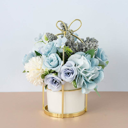 Small Potted Plants Ins Dried Flower Bouquet Simulation Flowers Fake Flowers Living Room Decoration Ornaments Tea Table Spring Festival Floral New Year Decorations - Mubimart