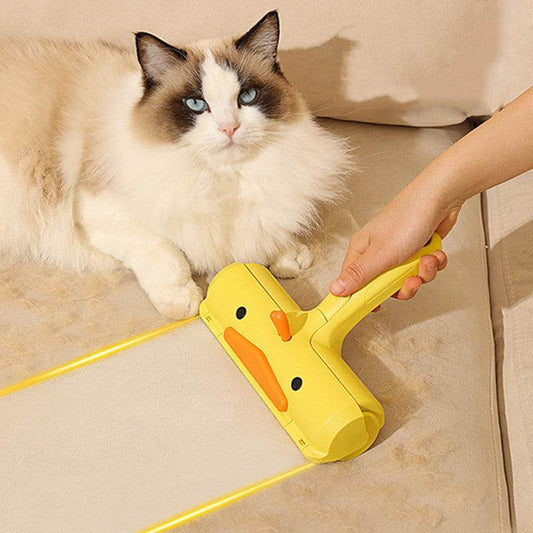 Small Yellow Duck Pet Hair Removal Brush Cleaner - Mubimart
