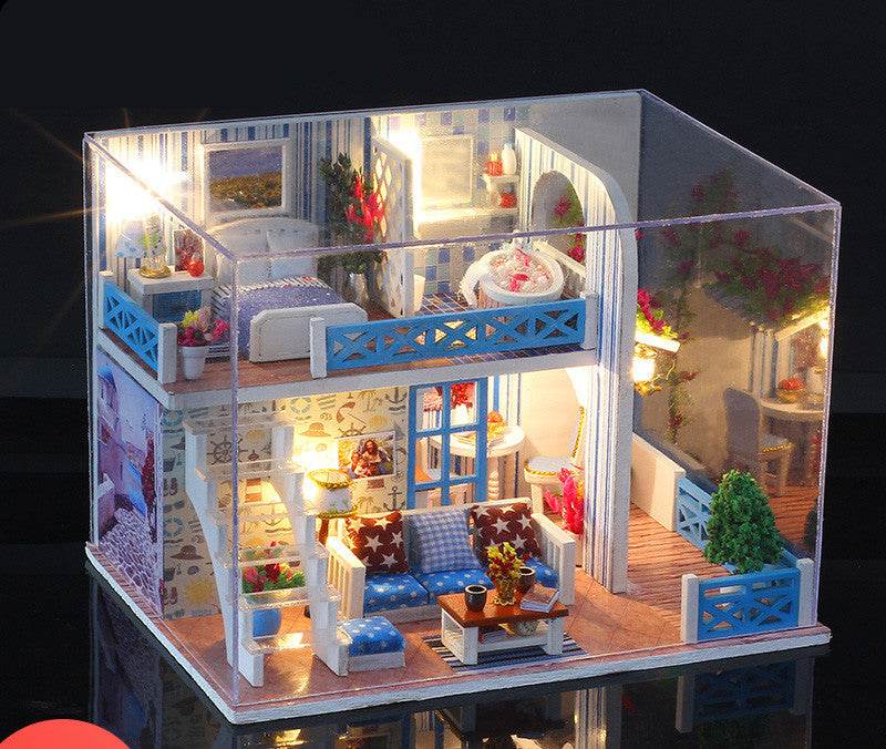 Small house model assembled villa house toy - Mubimart