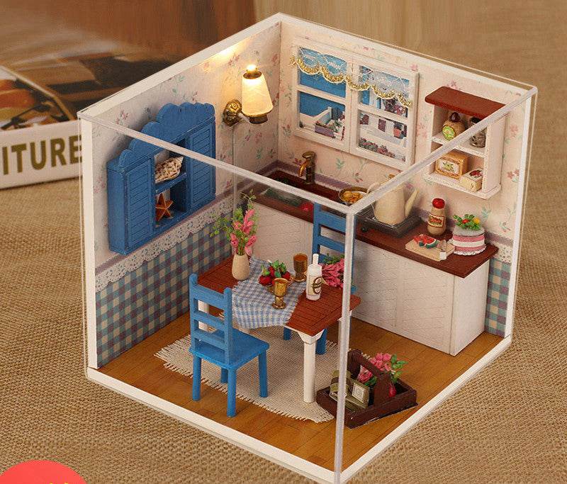 Small house model assembled villa house toy - Mubimart