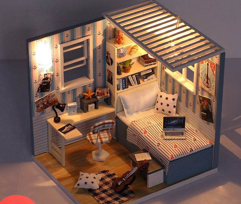 Small house model assembled villa house toy - Mubimart