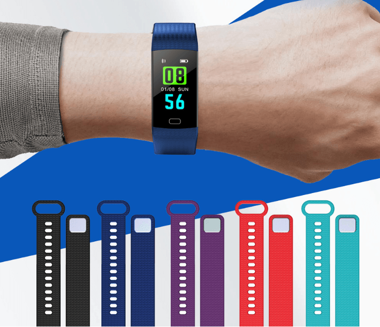 Smart Band Watch Color Screen Bracelet Heart Rate Activity Fitness tracker Band Smart Electronic Bracelet - Mubimart
