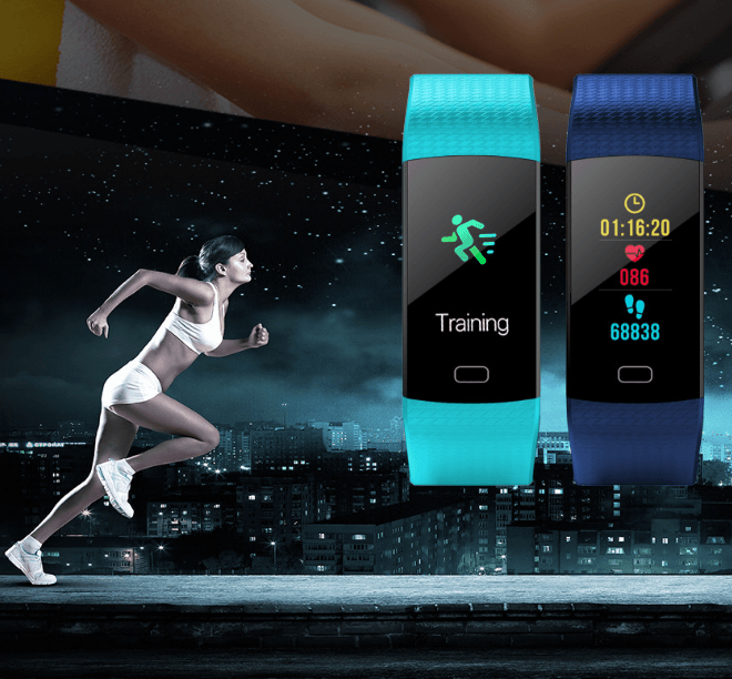 Smart Band Watch Color Screen Bracelet Heart Rate Activity Fitness tracker Band Smart Electronic Bracelet - Mubimart