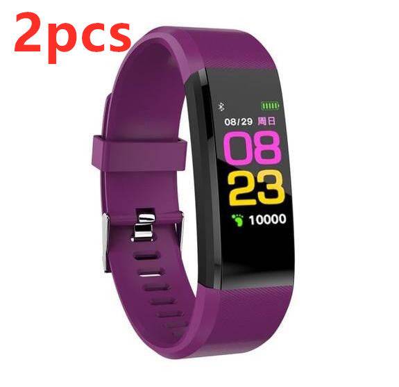 Smart Bracelet With Bluetooth Wristband Heart Rate Monitor Watch Activity Fitness Tracker - Mubimart