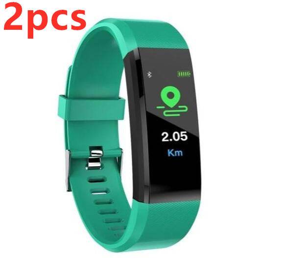 Smart Bracelet With Bluetooth Wristband Heart Rate Monitor Watch Activity Fitness Tracker - Mubimart