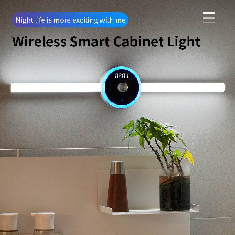 Smart Cabinet Light Clock Timing Sensor Light Removable LED Wardrobe Light Manual Sweep Switch Light - Mubimart