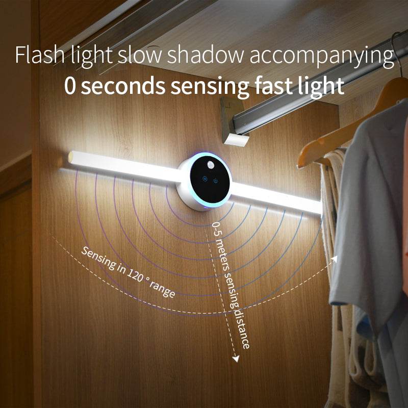 Smart Cabinet Light Clock Timing Sensor Light Removable LED Wardrobe Light Manual Sweep Switch Light - Mubimart