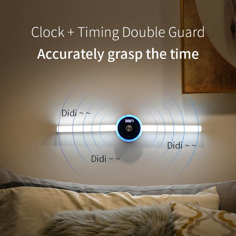 Smart Cabinet Light Clock Timing Sensor Light Removable LED Wardrobe Light Manual Sweep Switch Light - Mubimart