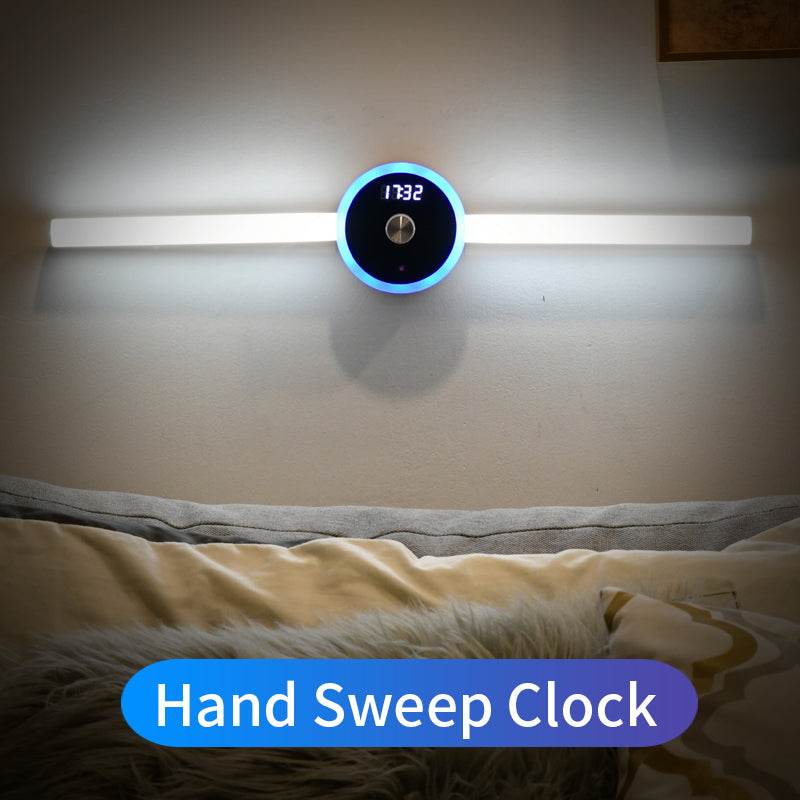 Smart Cabinet Light Clock Timing Sensor Light Removable LED Wardrobe Light Manual Sweep Switch Light - Mubimart
