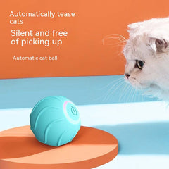 Smart Cat Toys Rolling Ball Pet Cat Owner Interactive Pets Toys Automatic Bouncing Ball USB Self Hi Teasing Kittens Jumping Ball - Mubimart -  