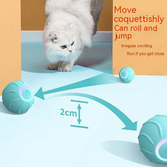 Smart Cat Toys Rolling Ball Pet Cat Owner Interactive Pets Toys Automatic Bouncing Ball USB Self Hi Teasing Kittens Jumping Ball - Mubimart -  