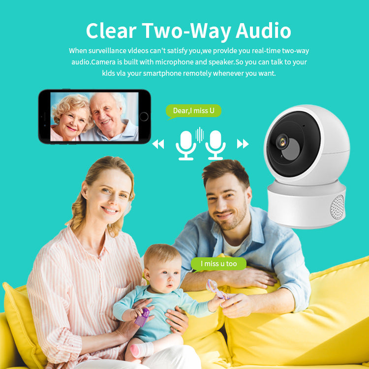 Smart Dual-light Wireless Wifi Home Indoor HD 360-degree Surveillance Camera Voice Intercom Panorama Camera - Mubimart -  