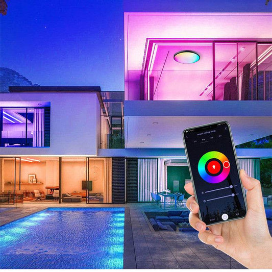 Smart Graffiti APP Bluetooth Voice Ceiling Light - Mubimart