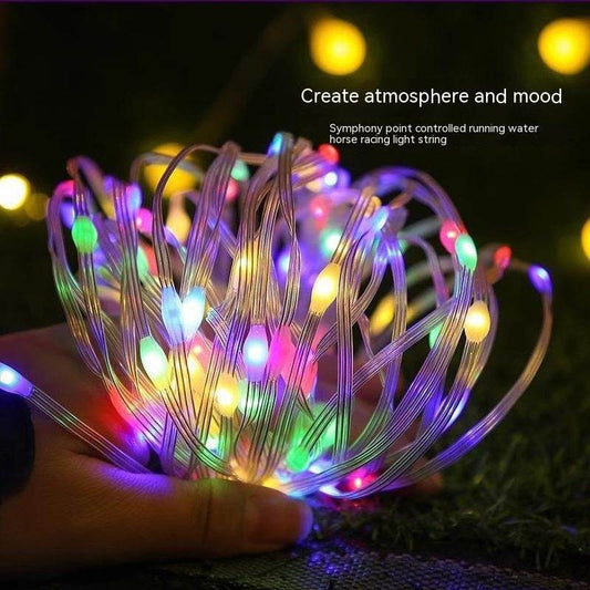 Smart Point Control Voice Control Lighting Chain Mobile Phone Bluetooth APP Control - Mubimart