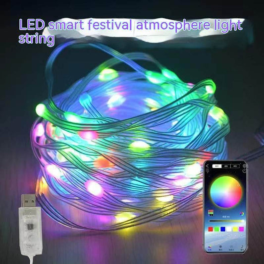 Smart Point Control Voice Control Lighting Chain Mobile Phone Bluetooth APP Control - Mubimart