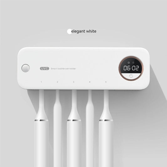 Smart Toothbrush Sterilizer 2-in-1 UV Disinfection Toothbrush Holder - Mubimart