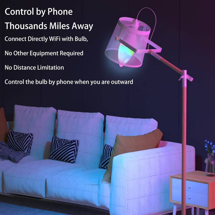 Smart WifI Led Lamp E14 RGB CW WW Led Bulb Dimmable 85-265V Voice Control Light Bulbs Alexa Google Home For Home Decorative - Mubimart
