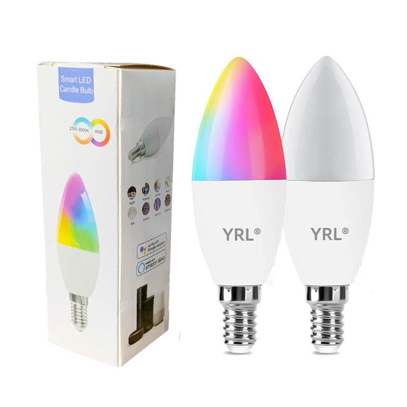 Smart WifI Led Lamp E14 RGB CW WW Led Bulb Dimmable 85-265V Voice Control Light Bulbs Alexa Google Home For Home Decorative - Mubimart